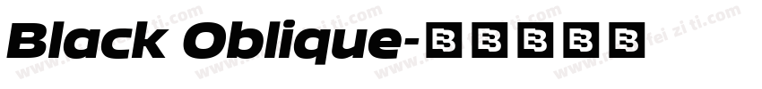 Black Oblique字体转换